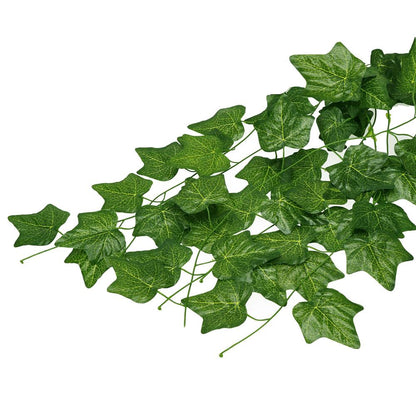 Set 6 ghirlande iedera artificiala pentru decorare, 6x233cm, frunze mari, verde