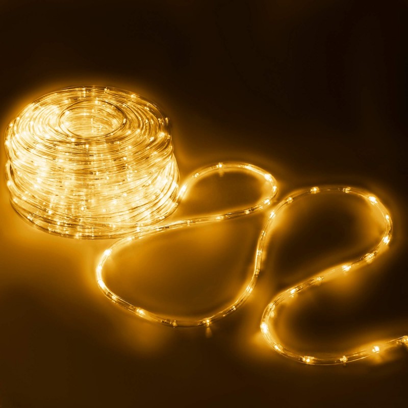 Instalatie tub furtun luminos pentru Craciun, 240 LED-uri, 10m, galben