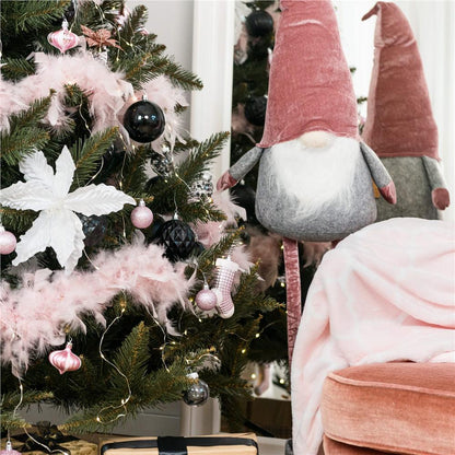 Set globuri de Craciun, 25 bucati, 3 modele, 2,5cm si 4cm, negru