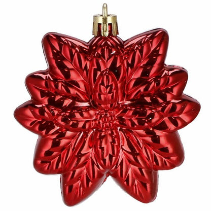 Set globuri si decoratiuni de Craciun, 72 piese, diverse dimensiuni, rosu