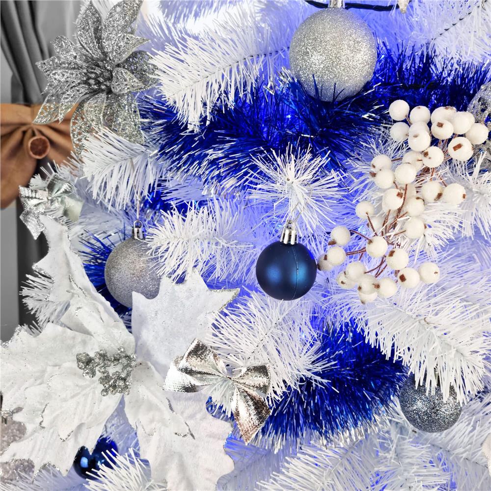 Set globuri de Craciun, 20 bucati, 5 modele, 6cm, argintiu