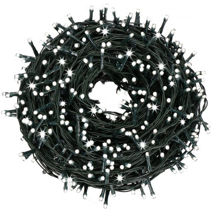 Ghirlanda luminoasa tip perdea Premium 500 LED-uri, 22,5m, 30Wati, interior/exterior, cu flash, alb rece