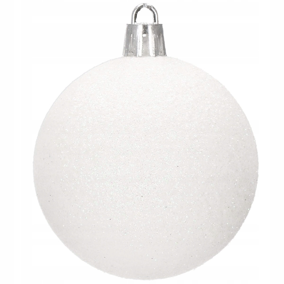 Set globuri si decoratiuni de Craciun, 101 piese, diverse dimensiuni, alb