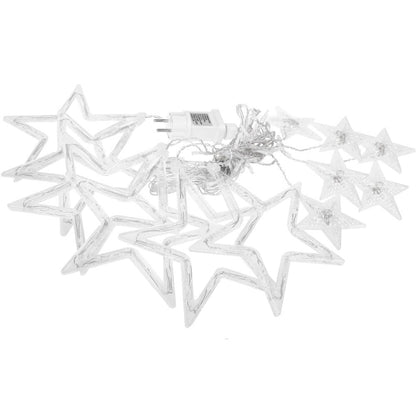 Ghirlanda luminoasa tip perdea cu stelute 138 LED-uri, 2m, pentru interior/exterior, iluminare multicolor