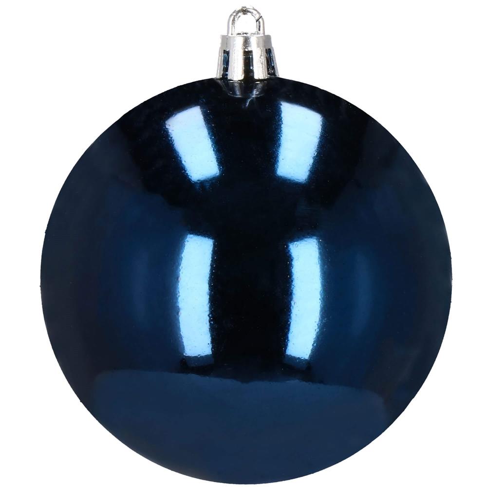 Set globuri de Craciun, 30 bucati, 6 modele, 8cm, albastru inchis
