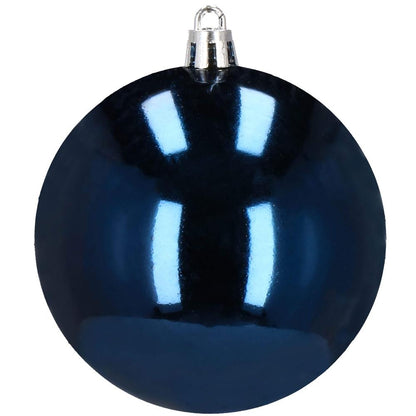 Set globuri de Craciun, 30 bucati, 6 modele, 8cm, albastru inchis