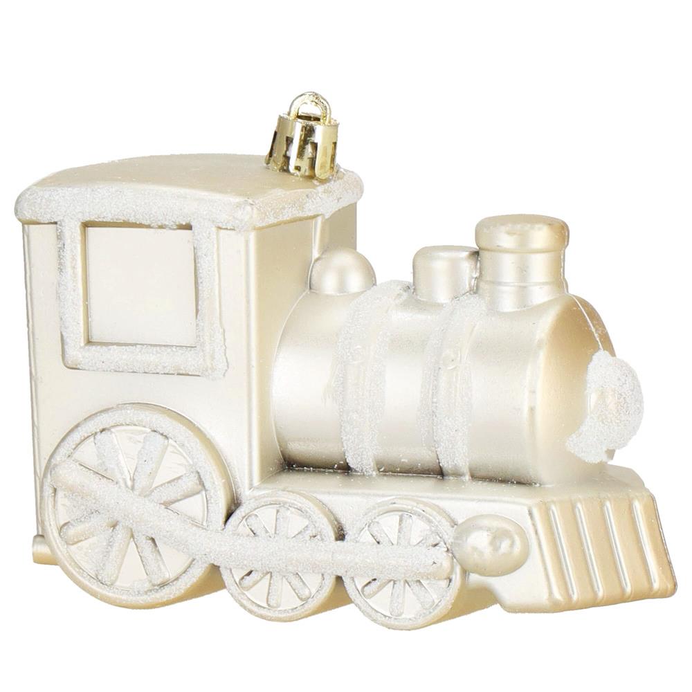 Set globuri si decoratiuni de Craciun, 70 piese, diverse dimensiuni, auriu si crem