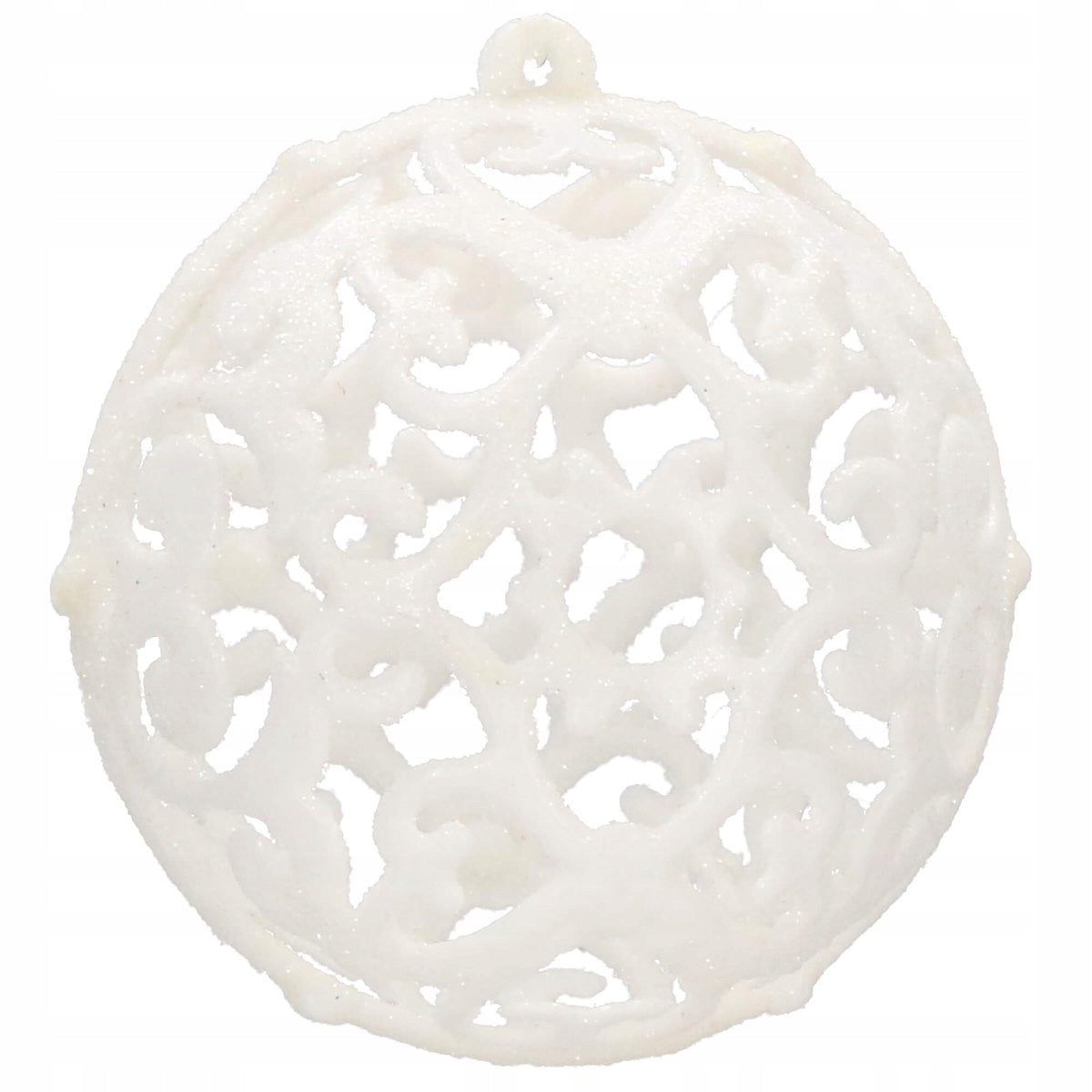 Set globuri si decoratiuni de Craciun, 100 piese, diverse dimensiuni cu stea, alb