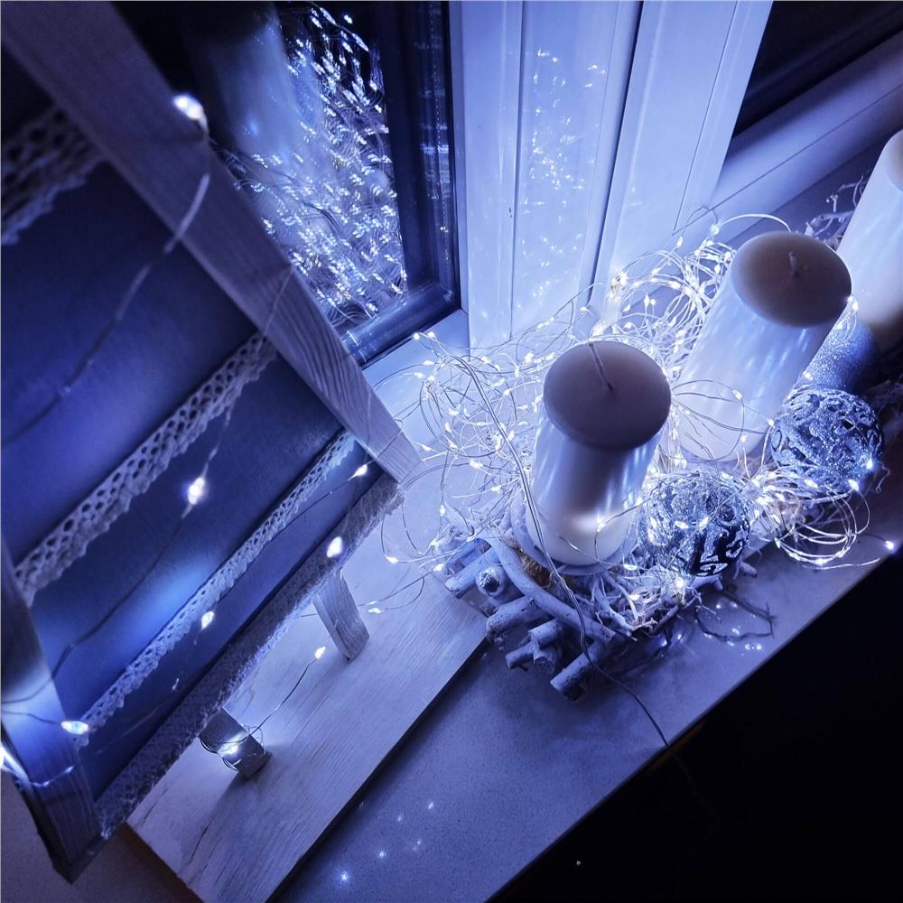 (DL) Instalatie lumina decorativa cu 500 LED-uri, 48m, iluminare alba