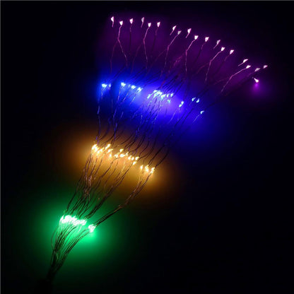 (DL) Instalatie lumina decorativa STAR cu 100 LED-uri, diametru 40cm, telecomanda, iluminare multicolora