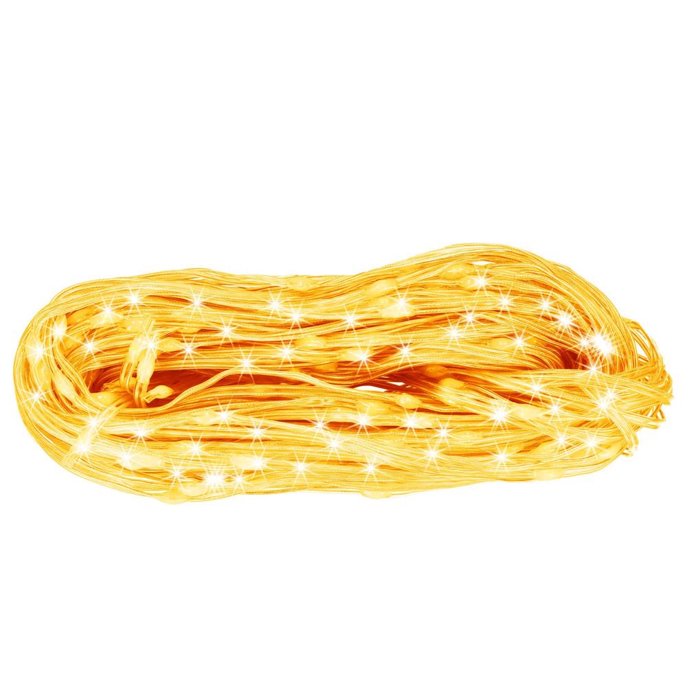 Ghirlanda luminoasa tip perdea 300 LED-uri, 3x3m, pentru interior, cu telecomanda, alb cald (galben)