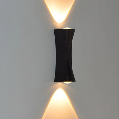 Aplica LED AX220 de Exterior si Interior, 2 Surse x 10W, Metalic, Negru, 3000K