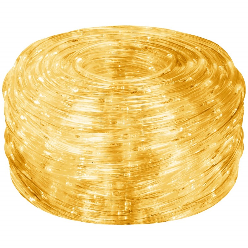 Instalatie tub furtun luminos pentru Craciun, 240 LED-uri, 10m, galben