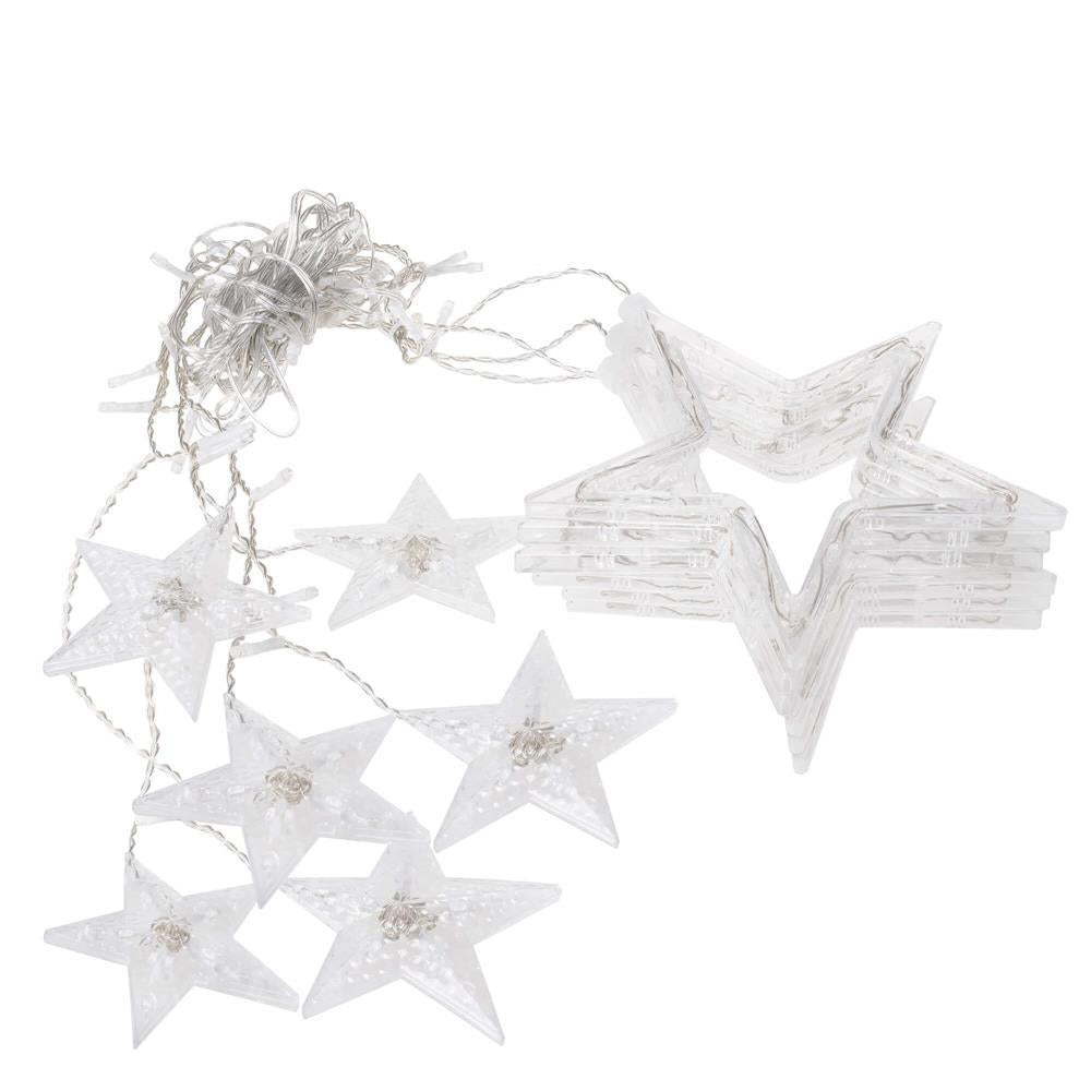 Ghirlanda luminoasa tip perdea cu stelute 138 LED-uri, 2m, pentru interior/exterior, iluminare multicolor