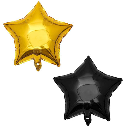 Set 53 baloane si decoratiuni, Happy Birthday, argintiu, negru, auriu