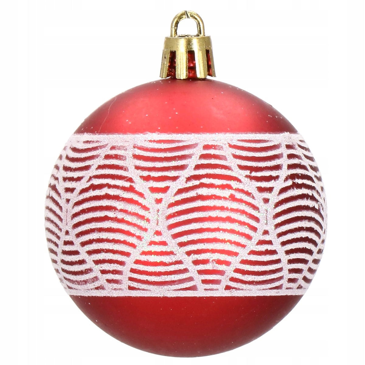 Set globuri si decoratiuni de Craciun, 105 piese, diverse dimensiuni, alb rosu