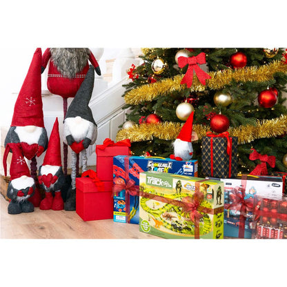 Set globuri de Craciun, 30 bucati, 3 modele, 6cm, rosu