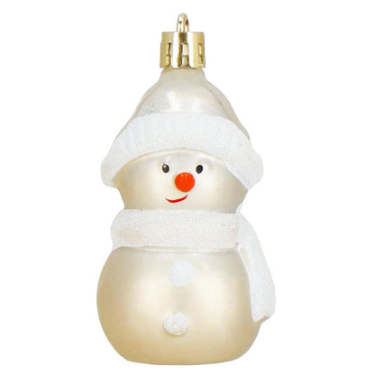 Set globuri si decoratiuni de Craciun, 70 piese, diverse dimensiuni, auriu si crem