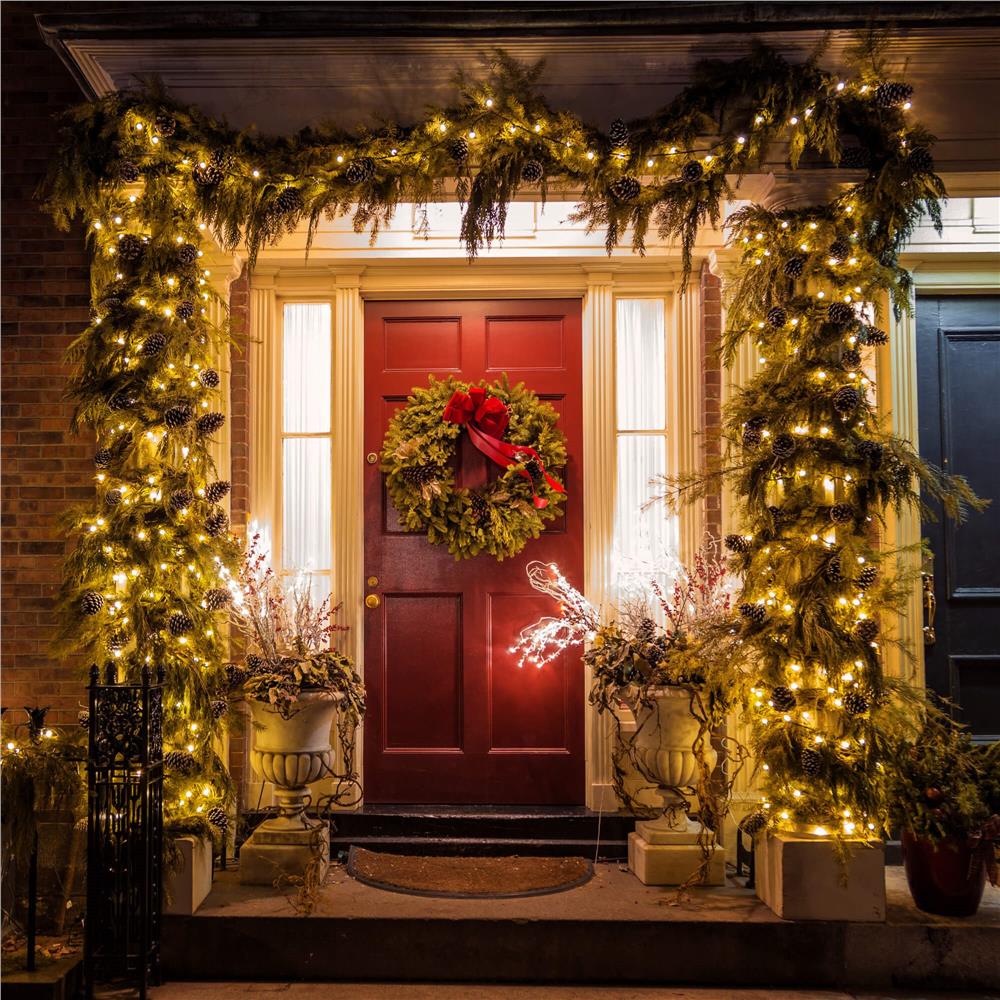 Instalatie lumini pentru bradul de Craciun, 31,5 metri, 500 LED-uri, galben