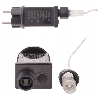 Ghirlanda luminoasa tip perdea 400 LED-uri, 3m, pentru interior/exterior, iluminare galbena