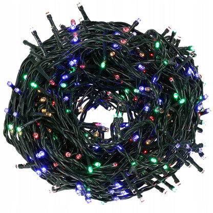 Instalatie lumini pentru bradul de Craciun, 19,5 metri, 300 LED-uri, multicolor