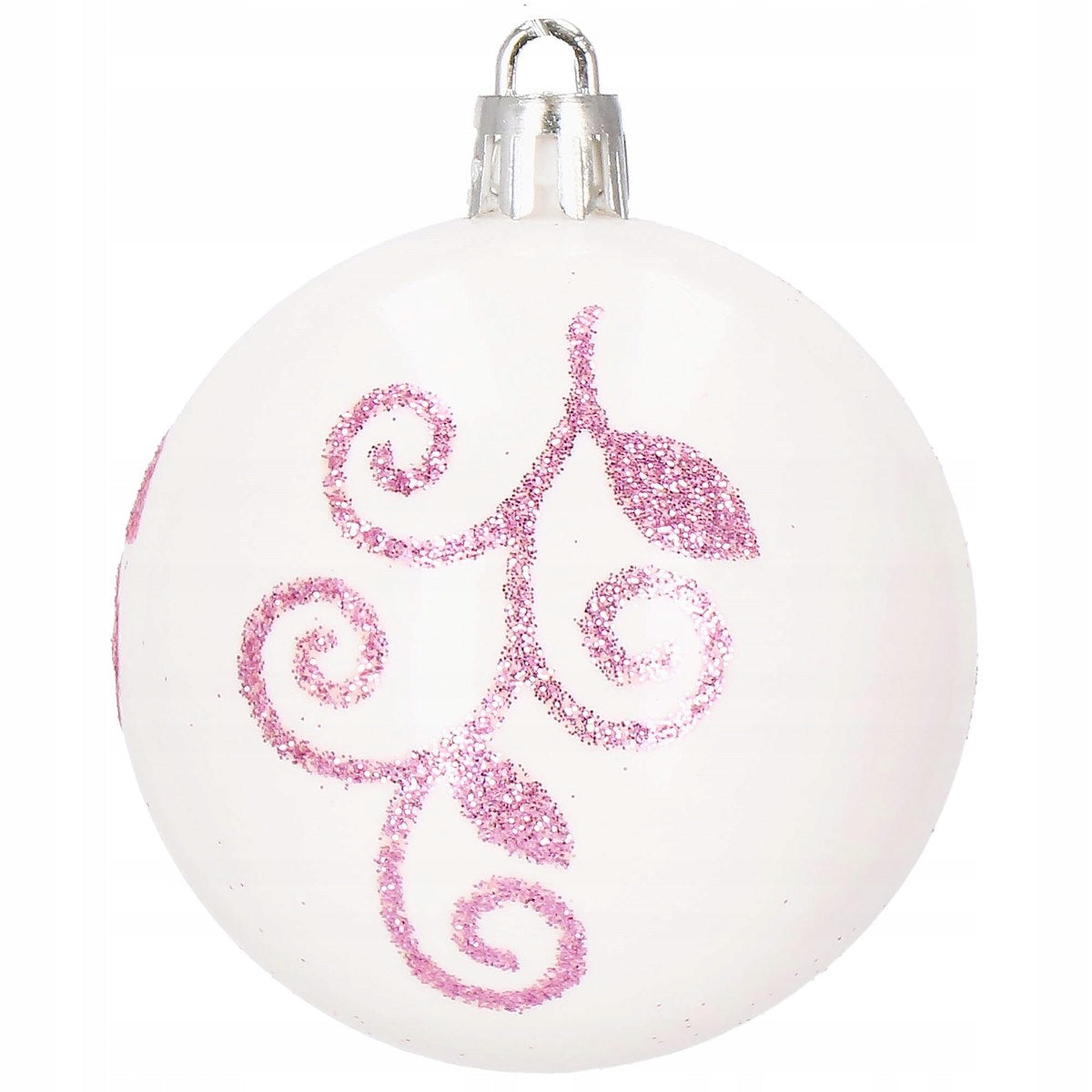 Set globuri si decoratiuni de Craciun, 155 piese, diverse dimensiuni, roz