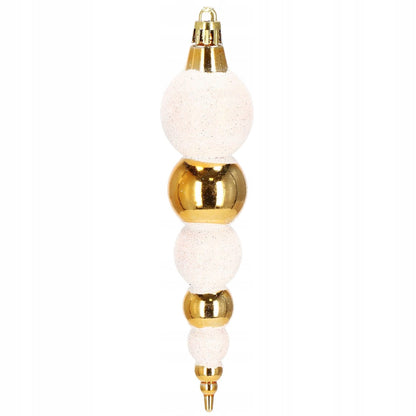 Set globuri si decoratiuni de Craciun, 155 piese, diverse dimensiuni, auriu