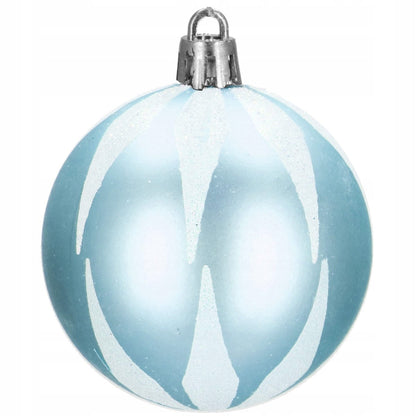 Set globuri si decoratiuni de Craciun, 77 piese, diverse dimensiuni, albastru