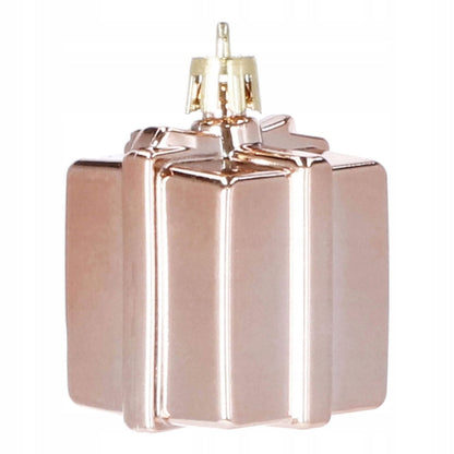 Set globuri si decoratiuni de Craciun, 101 piese, diverse dimensiuni, roz auriu