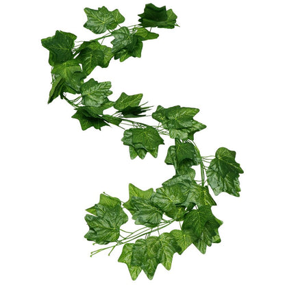 Set 6 ghirlande iedera artificiala pentru decorare, 6x233cm, frunze mari, verde