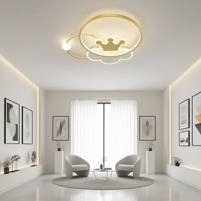 Lustra LED Rafael cu Telecomanda, 57W, Dimabila, 3000K/4000K/6000K, Auriu