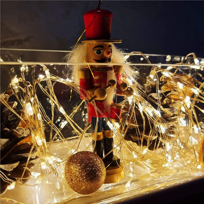 Instalatie lumina decorativa cu 500 LED-uri, 48m, iluminare galbena