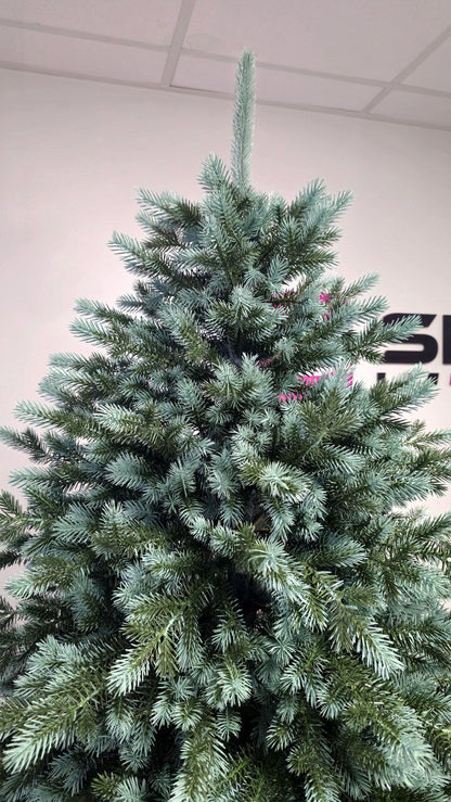 Brad artificial Christmas Deluxe by , Alaska Select verde argintiu, integral 3D, 230 cm