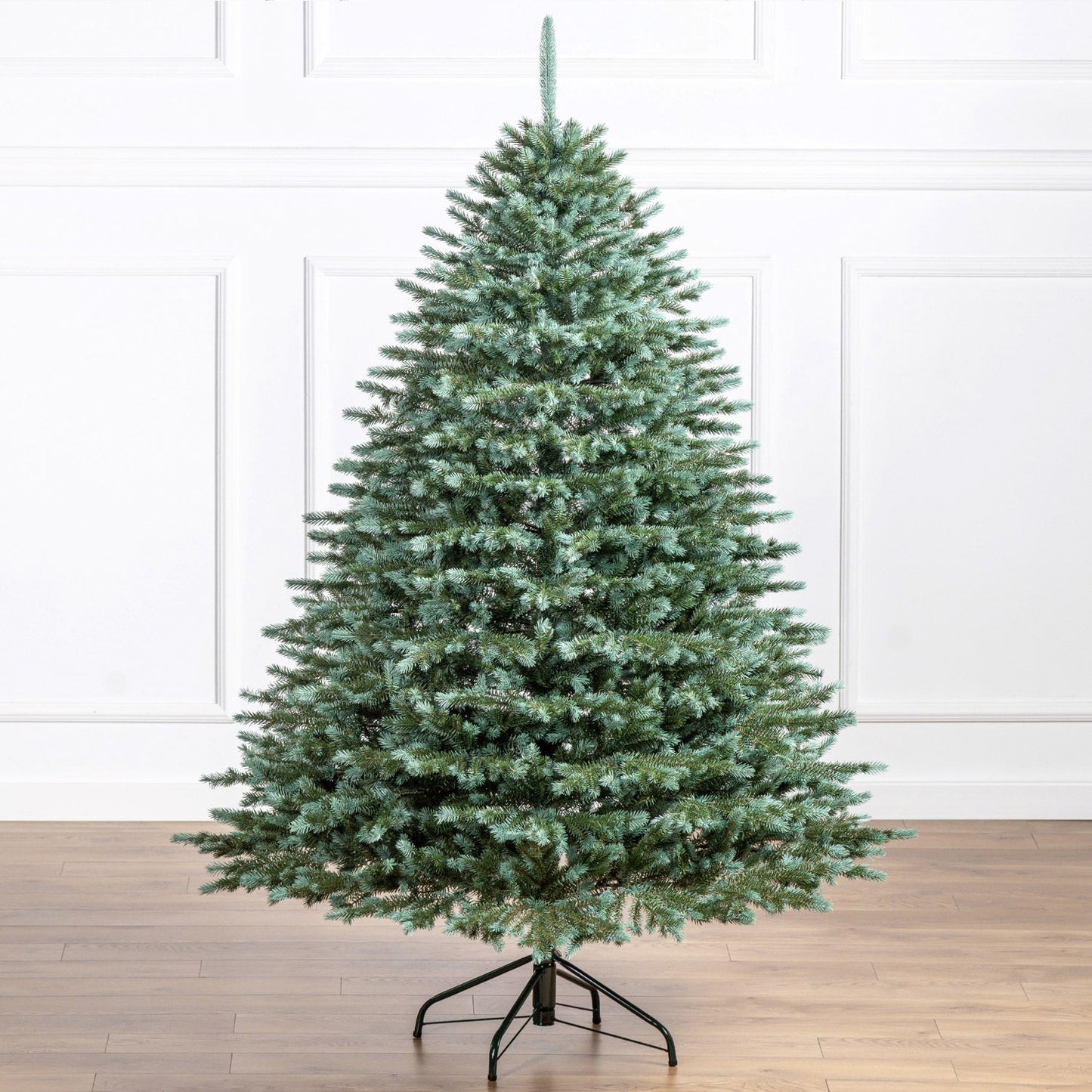 Brad artificial Christmas Deluxe by , Alaska Select verde argintiu, integral 3D, 180 cm