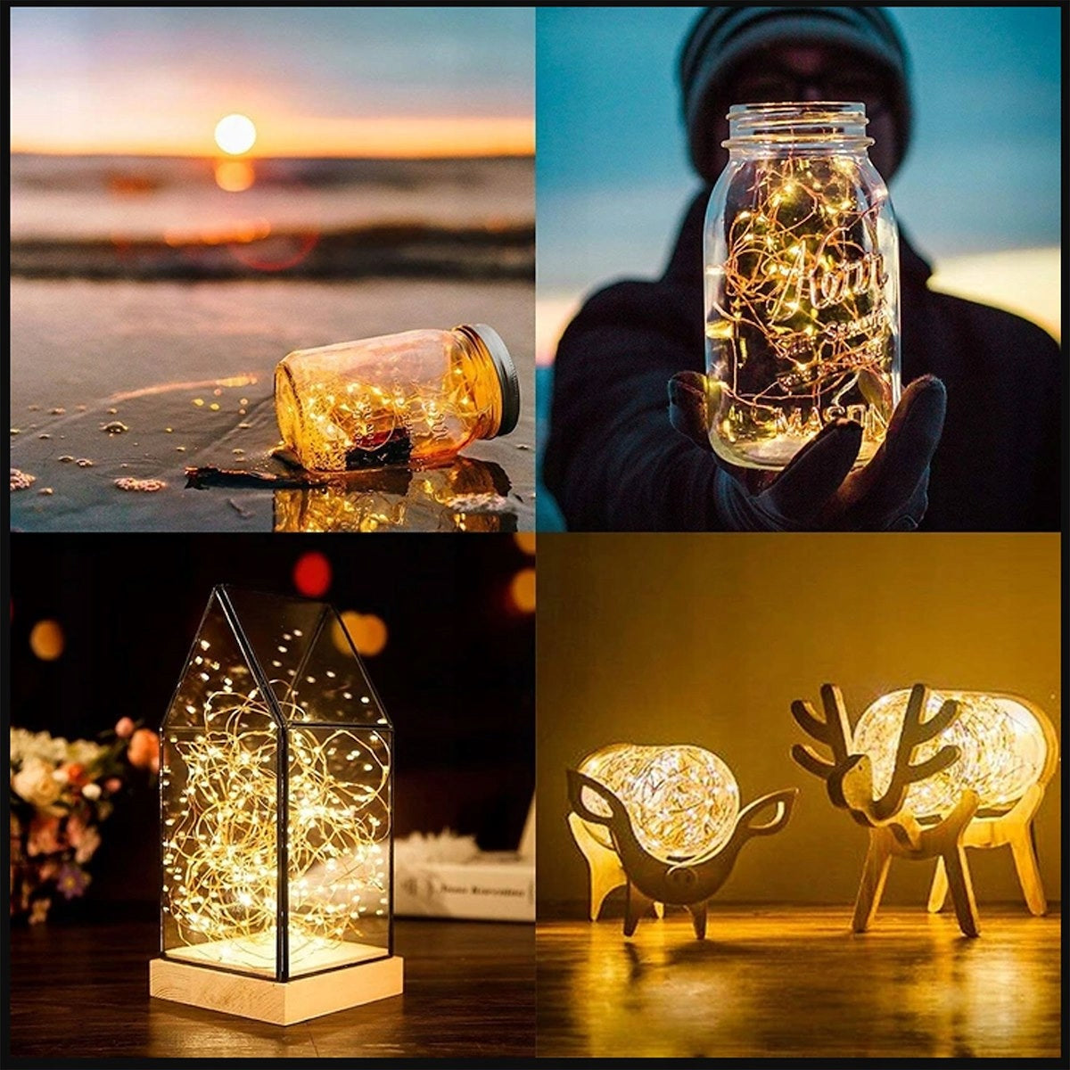 Instalatie lumina decorativa cu 300 LED-uri, 30m, pentru interior/exterior, iluminare galbena