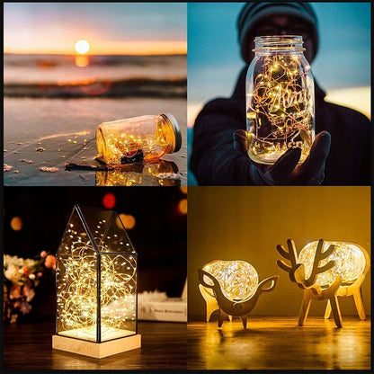 Instalatie lumina decorativa cu 300 LED-uri, 30m, pentru interior/exterior, iluminare galbena