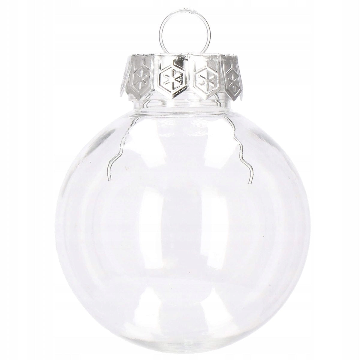 Set globuri de Craciun Inedit, 30 bucati, 6cm, transparente si albastru