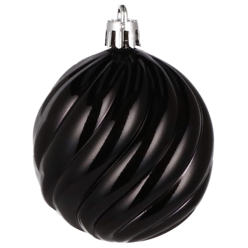 Set globuri de Craciun, 20 bucati, 5 modele, 6cm, negru