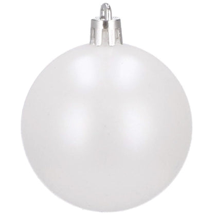 Set globuri de Craciun, 20 bucati, 5 modele, 6cm, alb
