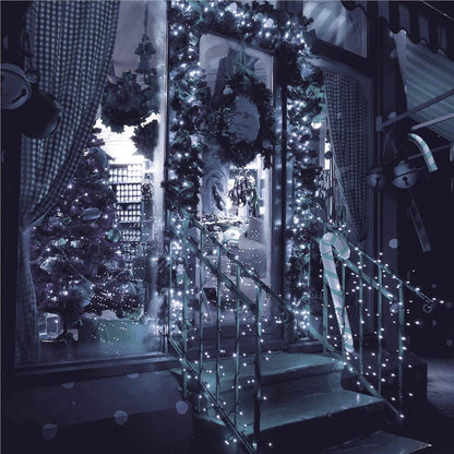 Instalatie lumini pentru bradul de Craciun, 19,5 metri, 300 LED-uri, alb