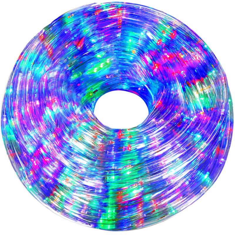 Instalatie tub furtun luminos pentru Craciun, 480 LED-uri, 20m, multicolor
