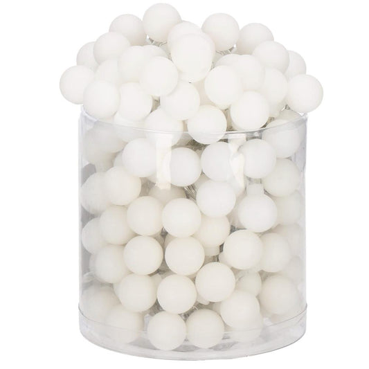 Instalatie bile luminoase pentru gradina, 7,5 metri, 50 LED-uri, cu baterii, galben