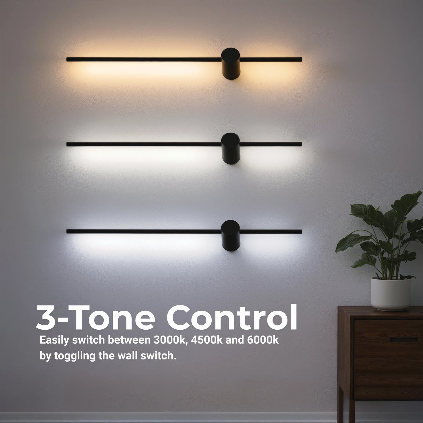 Aplica LED Angelique 24W Alb Negru