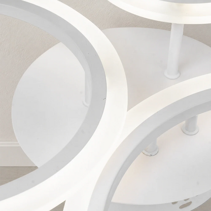 Lustra LED cu telecomanda BRENDA, 41W, 3 Cercuri, lumina Rece/Calda/Neutra, Dimabila, Alb