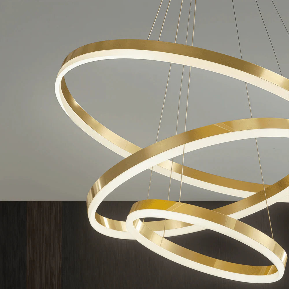 Lustra LED cu Telecomanda Elizabeth 152W Dimabila Auriu