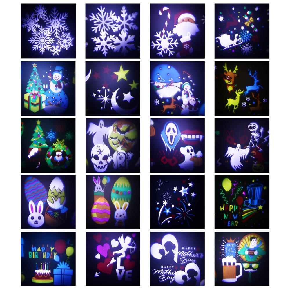 Instalatie de exterior, proiector laser, 20 moduri de iluminare multicolor