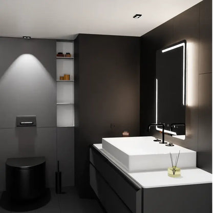 Oglinda LED Rectangulara, 80x60cm, Rayonnement MotionGlow Marcello, Sistem Dezaburire, Ceas & Termometru, Dimabila – ogl