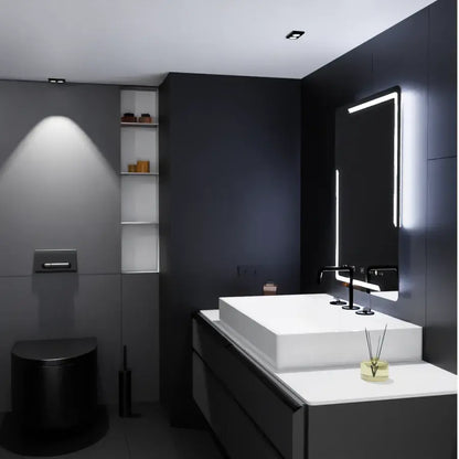 Oglinda LED Rectangulara, 60x80cm, Rayonnement MotionGlow Marcello, Sistem Dezaburire, Ceas & Termometru, Dimabila – ogl