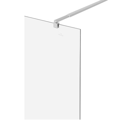 Paravan dus Walk-In 100x195 cm, sticla securizata 8 mm, transparenta, profil metalic rezistent