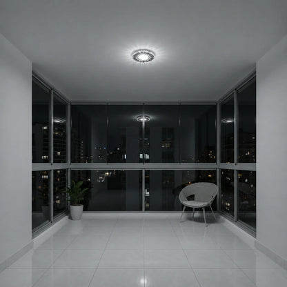 Spot LED ORBITA, 5W, Rotund, Lumina Rece + RGB, Alb, Rasina si Sticla